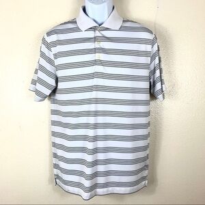 Nike Men’s striped shirt white black Sz SMall